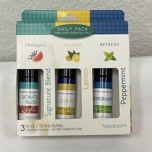 Sparoom Daily Pack 100% Pure Essential Oil Tranquil Cleanse Refresh 3pk 10ml